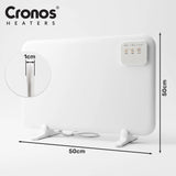 Panel calefactor por infrarrojos para debajo del escritorio Cronos, potencia de 120 W, temporizador, 3 niveles de funcionamiento, DCH-150