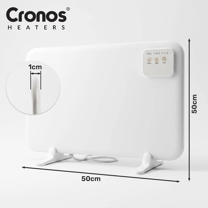 Panel calefactor por infrarrojos para debajo del escritorio Cronos, potencia de 120 W, temporizador, 3 niveles de funcionamiento, DCH-150