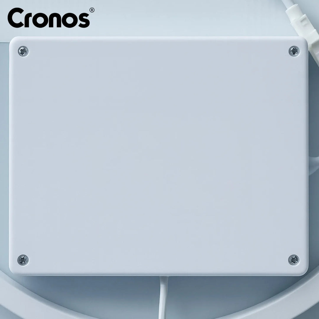 Espejo calefactado Cronos, ovalado, 50 x 80 cm, LED en tres colores, protección IP44, sistema antivaho