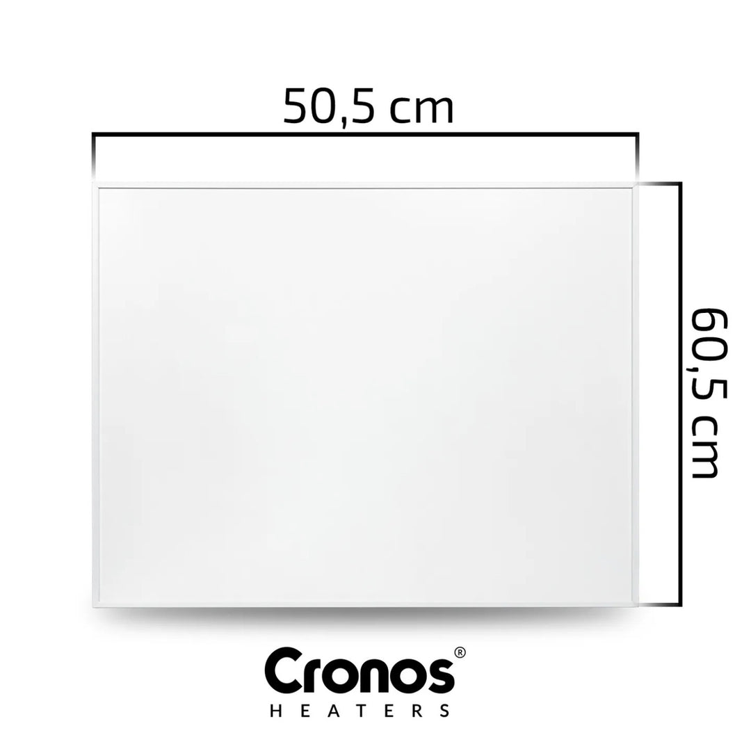 Panel calefactor por infrarrojos Cronos Graphene, potencia de 300 W, color blanco, calienta estancias de hasta 8 m², mando a distancia, PRO CGP-300TWP