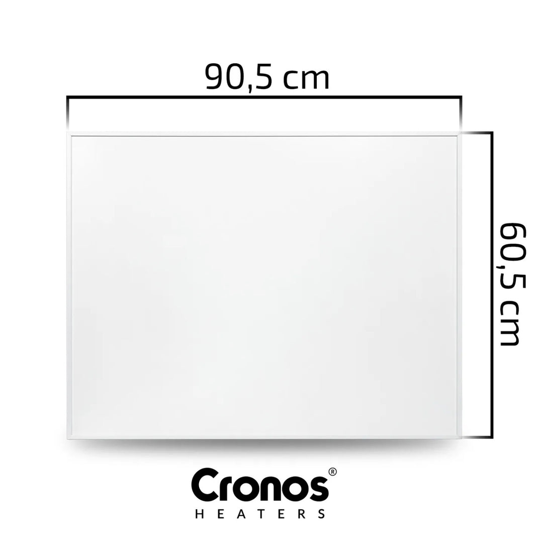 Panel calefactor por infrarrojos Cronos Graphene, potencia de 580 W, color blanco, calienta estancias de hasta 16 m², mando a distancia, PRO CGP-580TWP
