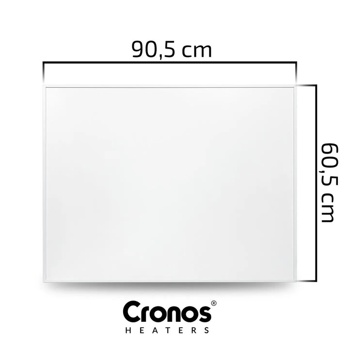 Panel calefactor por infrarrojos Cronos Graphene, potencia de 580 W, color blanco, calienta estancias de hasta 16 m², mando a distancia, PRO CGP-580TWP