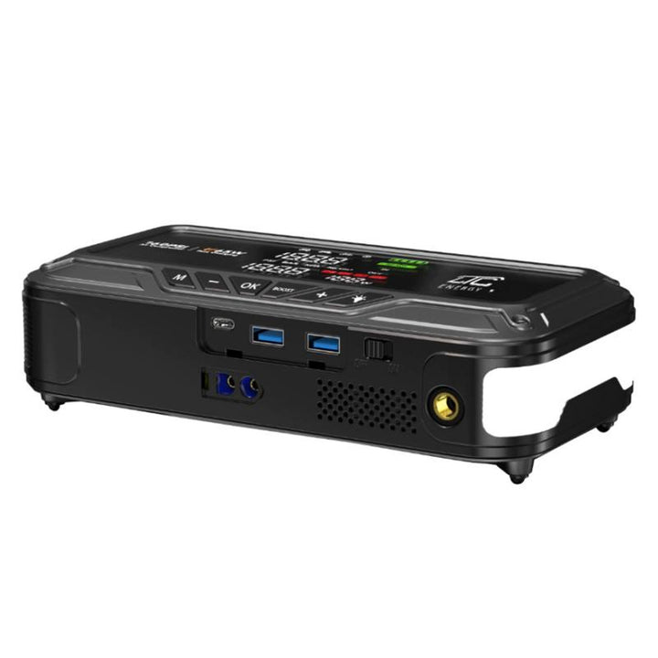 Arranque de emergencia LTC, 12 000 mAh, con compresor, linterna y batería externa, pantalla LCD, potencia de 65 W, cables y funda incluidos, LXJS120