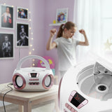 Radio Boombox con CD-MP3, USB, radio FM, AUX, toma para auriculares, Adler, AD 1181