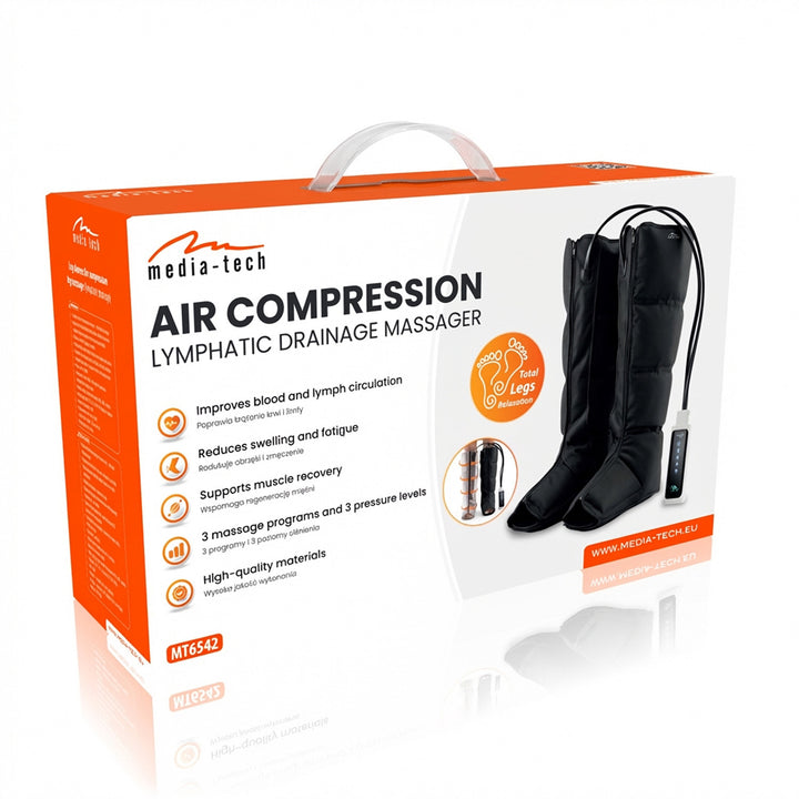 Masajeador linfático para piernas, inalámbrico, con función de calor, Mediatech, MT6542