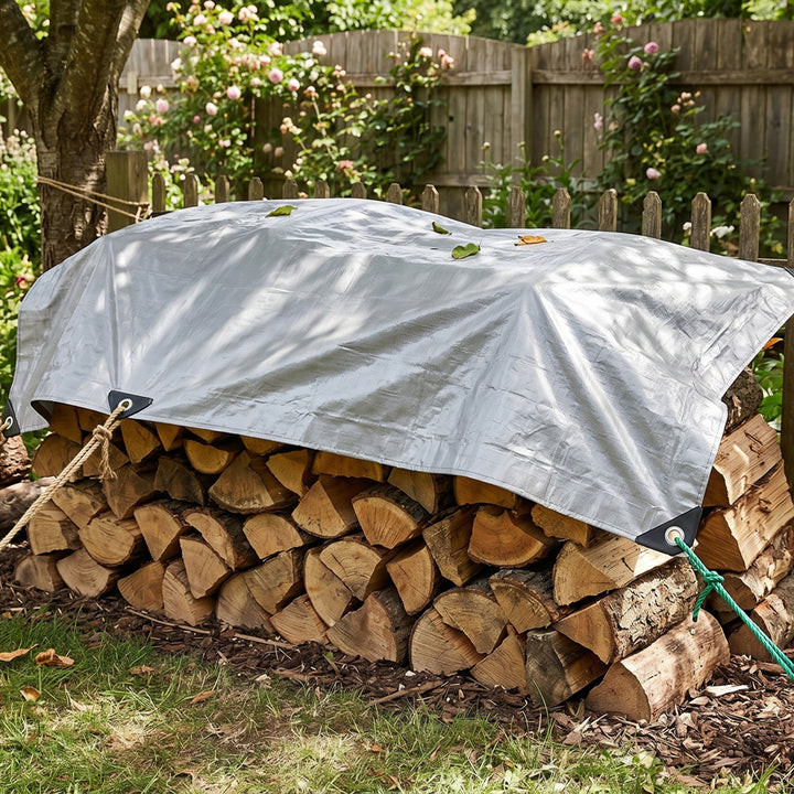 Lona plateada de 120 g, 4 x 6 m, VA0476, impermeable, Vayox
