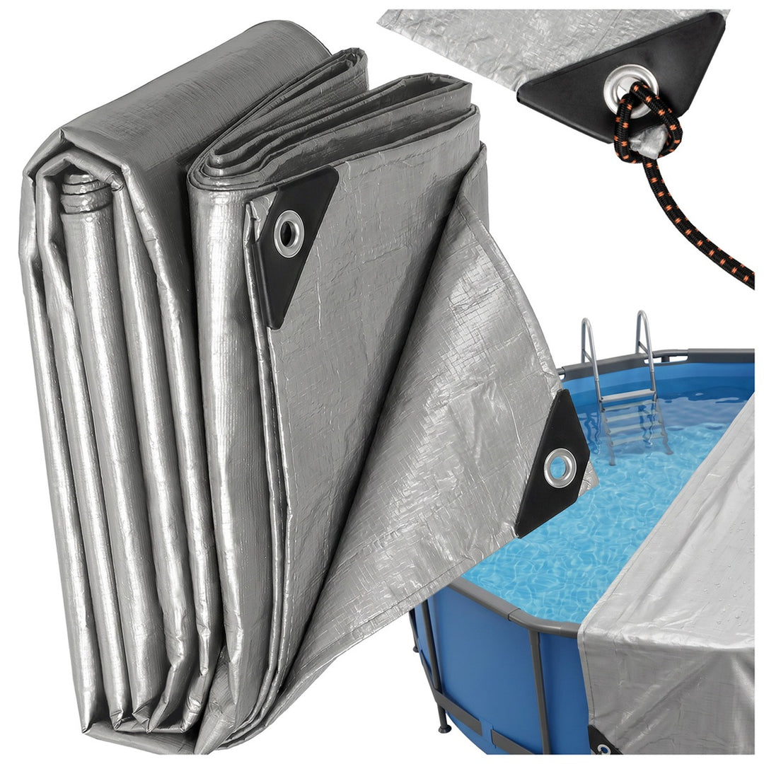 Lona plateada de 120 g, 4 x 6 m, VA0476, impermeable, Vayox