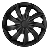 Tapacubos universales para coche de 17'' NRM Quad, negros mate, 4 unidades