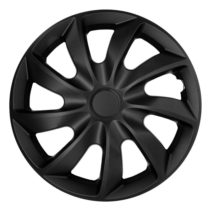 Tapacubos universales para coche de 17'' NRM Quad, negros mate, 4 unidades