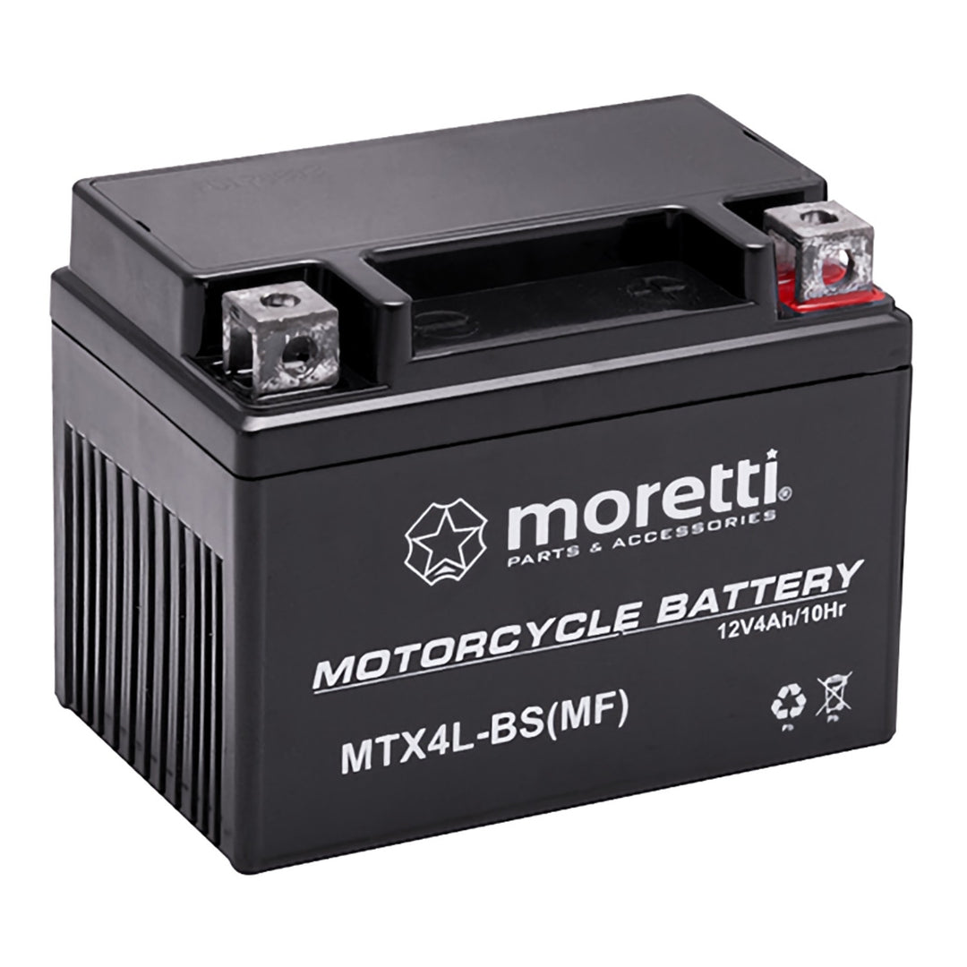 Batería Moretti, 12 V, 4 Ah, AGM (gel), corriente de arranque de 50 A, AKUYTX4L-BSXMOR000