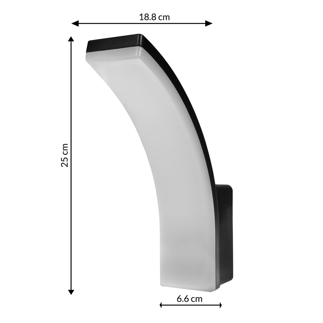 Lámpara LED Maclean, color negro, 20 W, IP65, 2750 lm, luz blanca neutra (4000 K) MCE511 B, 2 unidades