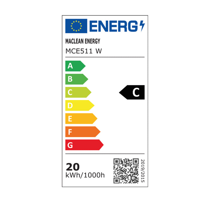 Lámpara LED Maclean, color blanco, 20 W, IP65, 2750 lm, luz blanca neutra (4000 K) MCE511 W, 2 unidades