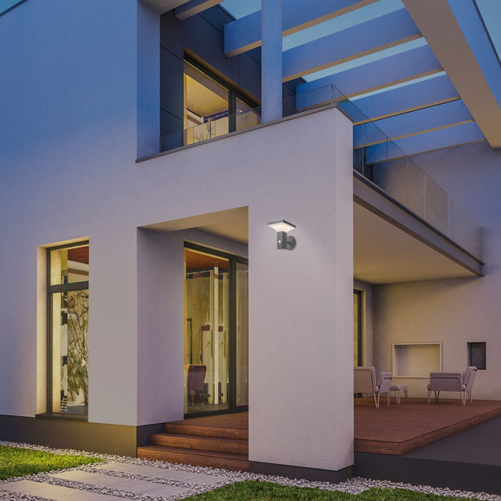 Lámpara Rabalux, de pared, para exteriores, solar, IP44, LED de 4 W, Geleen, 4 unidades