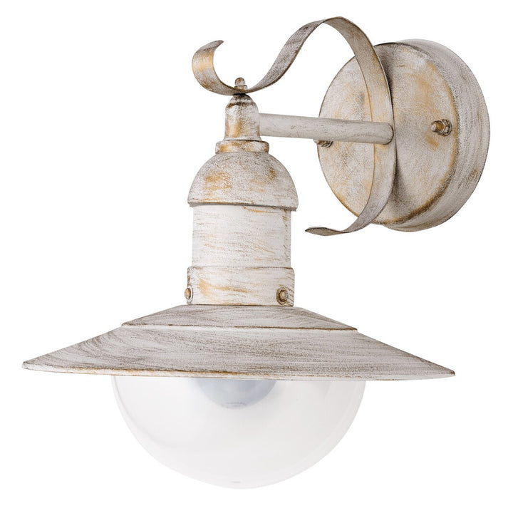 Aplique Rabalux, para exteriores, IP44, E27, máx. 60 W, blanco antiguo, Oslo, 2 unidades