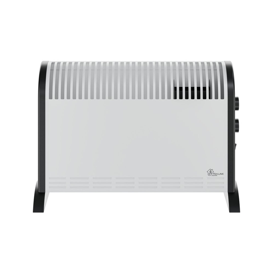 Convector eléctrico Extralink, potencia de 2000 W, ventilador integrado para la distribución del calor, regulación en 3 niveles, modo turbo, LCV-06