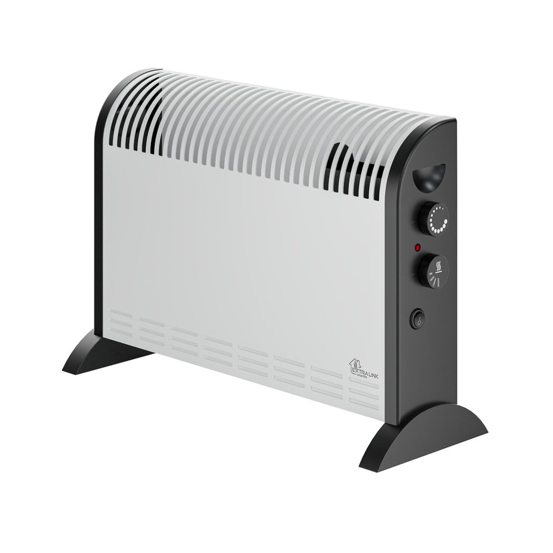 Convector eléctrico Extralink, potencia de 2000 W, ventilador integrado para la distribución del calor, regulación en 3 niveles, modo turbo, LCV-06