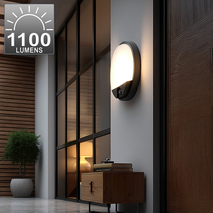 Lámpara LED con sensor de movimiento Maclean, sensor PIR, color gris, 15 W, IP54, 1100 lm, luz neutra, MCE291 W, 2 unidades