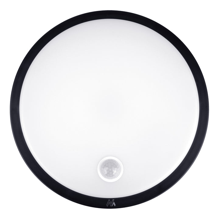 Lámpara LED con sensor de movimiento Maclean, sensor PIR, color negro, 10 W, IP65, 1000 lm, luz neutra, MCE525 B, 2 unidades
