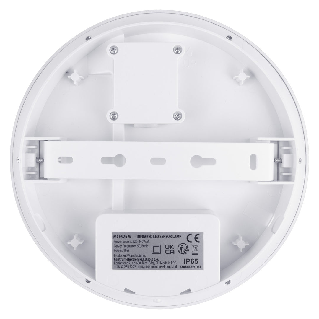 Lámpara LED con sensor de movimiento Maclean, sensor PIR, color blanco, 10 W, IP65, 1000 lm, luz neutra, MCE525 W, 2 unidades