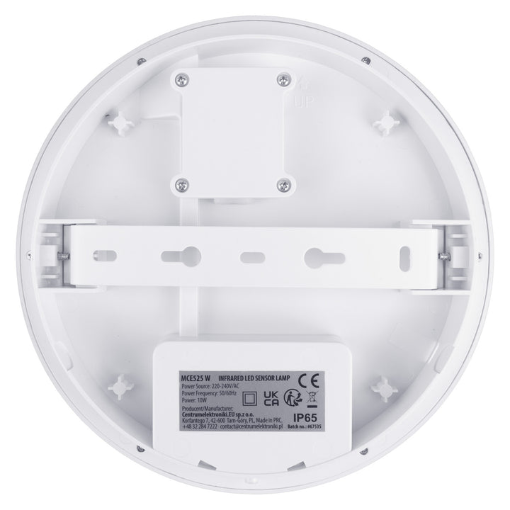 Lámpara LED con sensor de movimiento Maclean, sensor PIR, color blanco, 10 W, IP65, 1000 lm, luz neutra, MCE525 W, 2 unidades