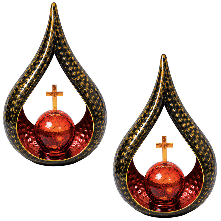 Vela solar, «Lágrimas de recuerdo», LED de 0,06 W, autonomía de 20 000 h, luminosidad máxima de 2,5 lm, 77200, Znicz-lux, 2 unidades