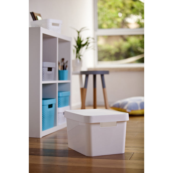 Recipiente con tapa Curver Infinity de 17 litros, blanco, 4 unidades