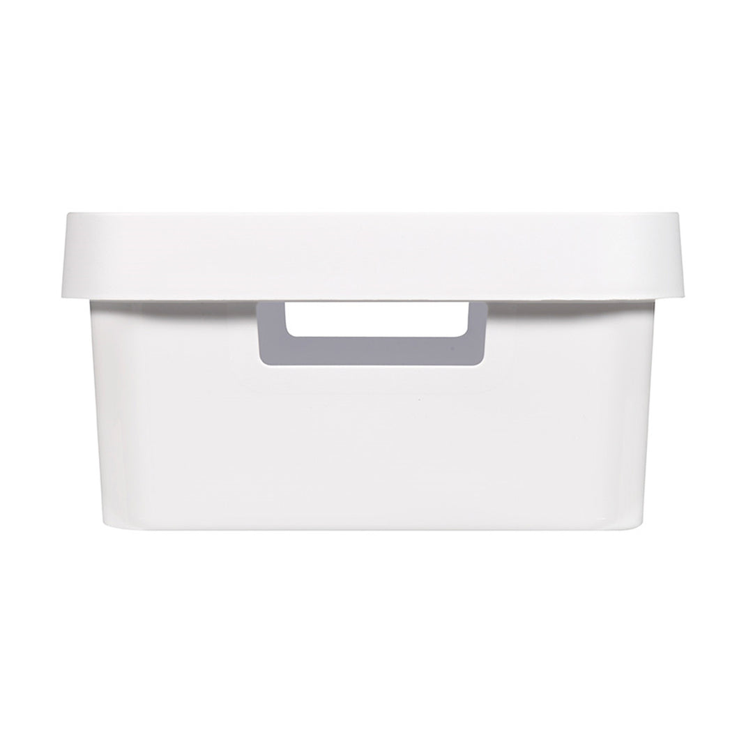 Recipiente con tapa Curver Infinity de 11 litros, color blanco, 4 unidades