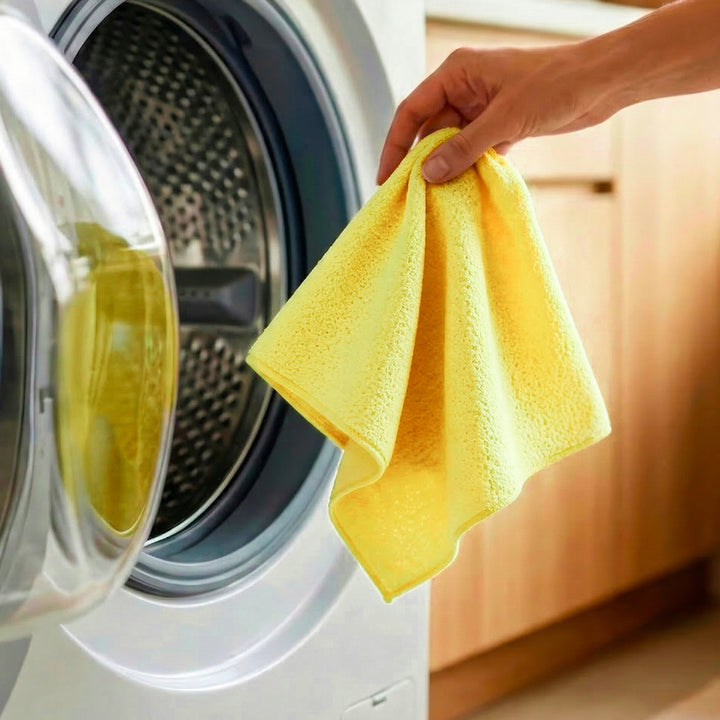Paño Vileda Actifibre Pro para cristales y ventanas, apto para la lavadora, revestimiento de PVA, sin marcas ni manchas, limpia solo con agua, 183298, 3 unidades