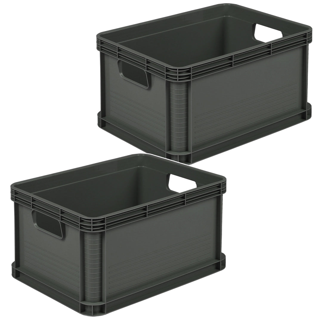 Recipiente Robert Keeeper, apilable, apto para alimentos, material resistente y duradero, dimensiones 40 x 30 x 22 cm, capacidad 20 l, 2 unidades
