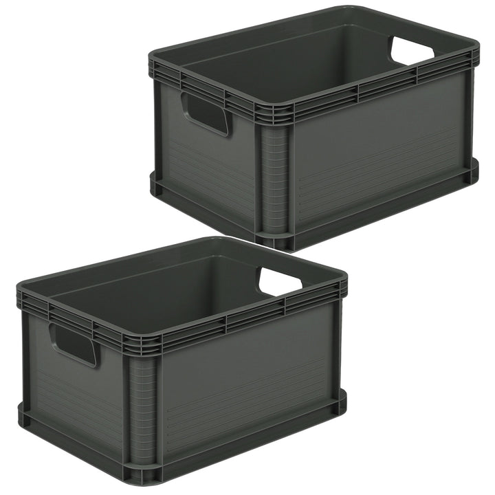 Recipiente Robert Keeeper, apilable, apto para alimentos, material resistente y duradero, dimensiones 40 x 30 x 22 cm, capacidad 20 l, 2 unidades