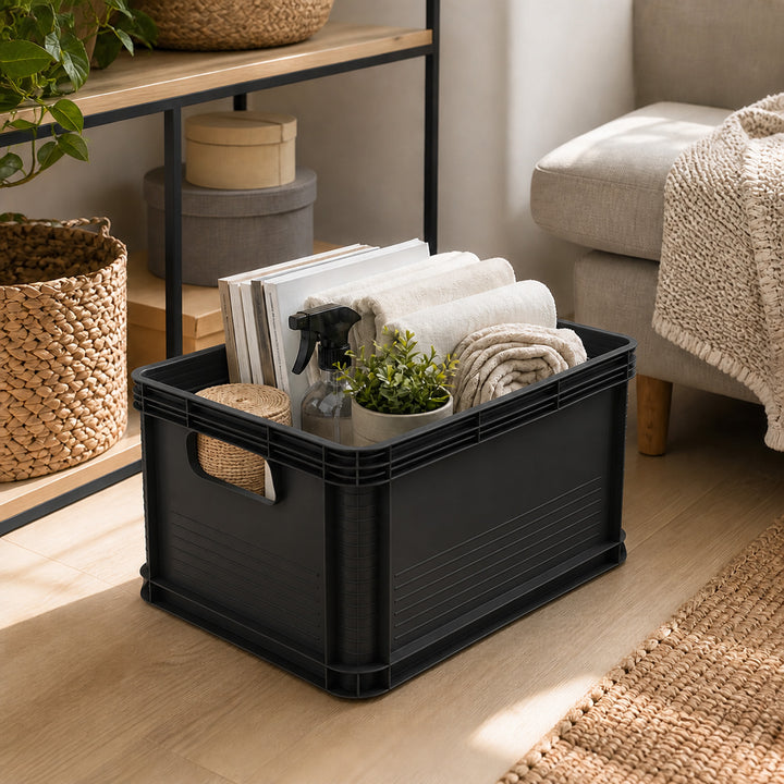 Recipiente Robert Keeeper, apilable, apto para alimentos, material resistente y duradero, dimensiones 40 x 30 x 22 cm, capacidad 20 l, 3 unidades