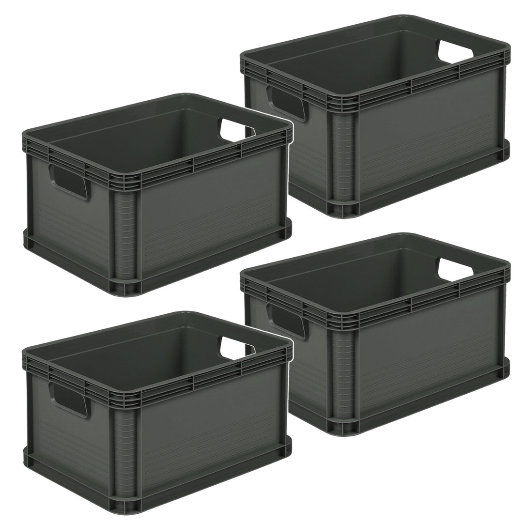 Recipiente Robert Keeeper, apilable, apto para alimentos, material resistente y duradero, dimensiones 40 x 30 x 22 cm, capacidad 20 l, 4 unidades