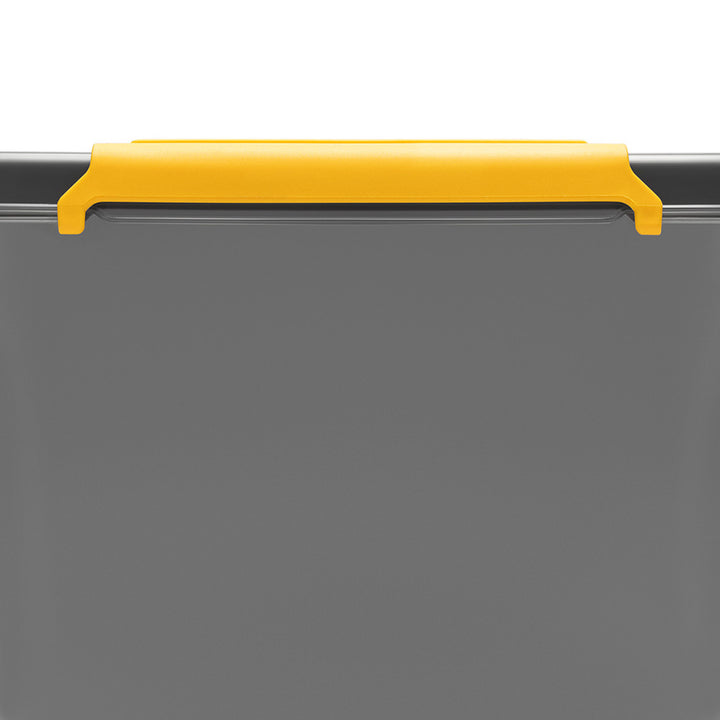 Contenedor Moxom SolidStore, capacidad de 80 l, gris, tapa con cierres a presión, con ruedas, sin BPA, 04-0217, 3 unidades