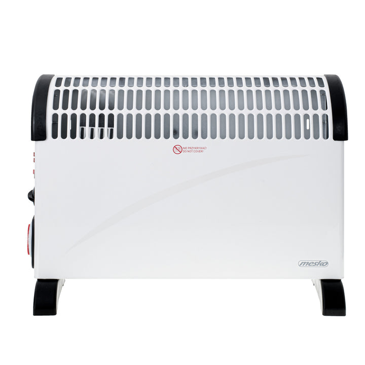 Convector eléctrico, termostato, 2000 W, temporizador de 24 horas, blanco, cable de 150 cm, Mesko, MS 7741W