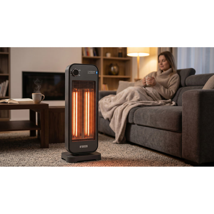 Radiador por radiación, infrarrojos, 900 W, 2 niveles de calor, Noveen
