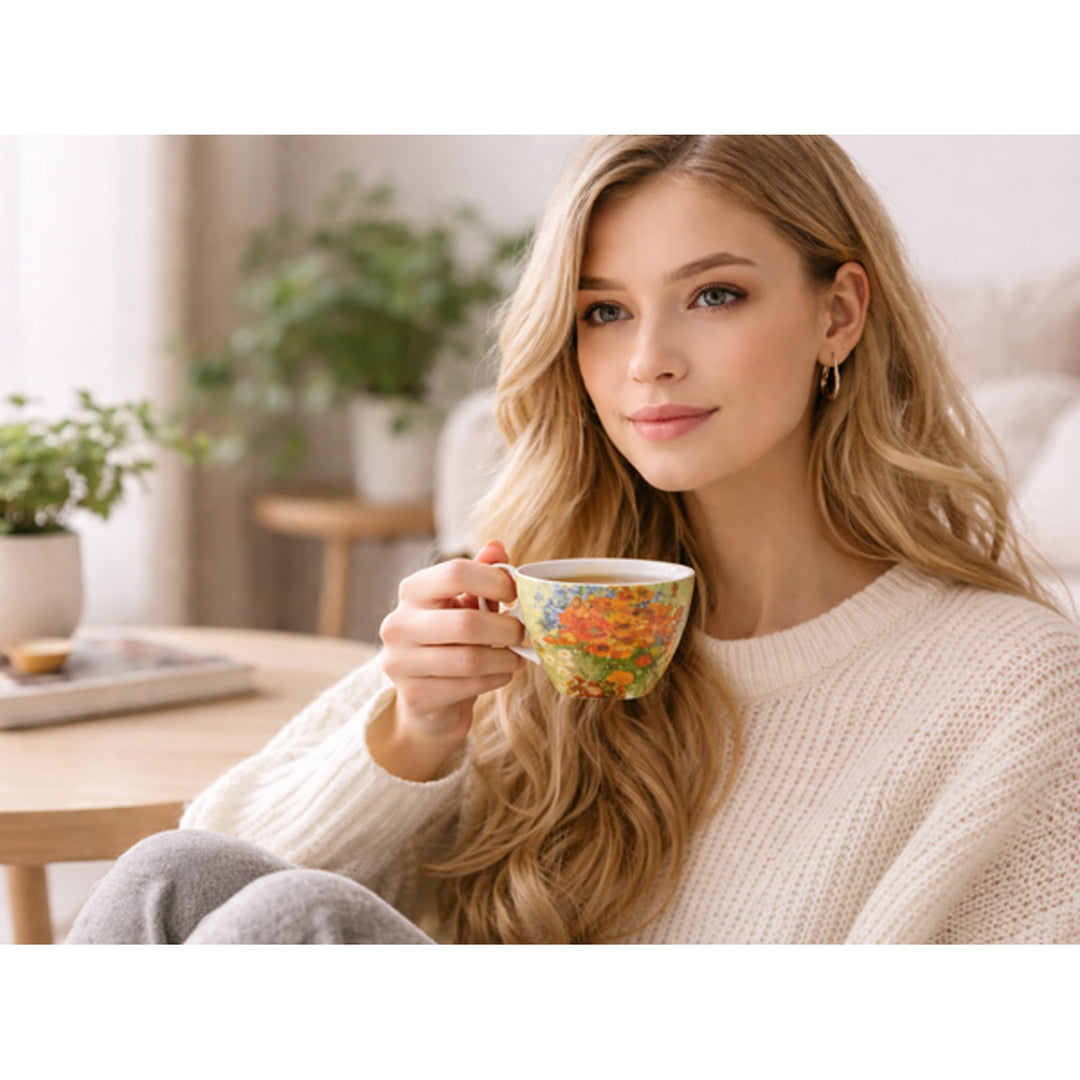 Tazas de porcelana Van Gogh «Maki», 2 x 250 ml, juego de 2 unidades, Queen Isabell