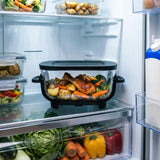 Freidora sin aceite LOVIO PureFry Ultra Crisp LVAF003BK 4 l + 1,5 l, 1550 W, negra, con recipientes de cristal
