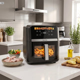 Freidora sin aceite LOVIO DualHeat XXL Ceramic LVAF004BK, 9 l, 2000 W, color negro