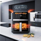 Freidora sin aceite LOVIO DualHeat XXL Ceramic LVAF004BK, 9 l, 2000 W, color negro