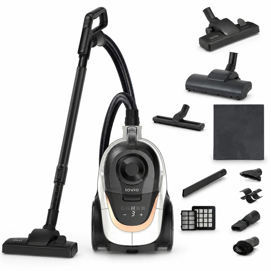Aspiradora sin bolsa LOVIO VacuuFlex L PRO LVCVC004, 899 W, 3 l, con mando a distancia