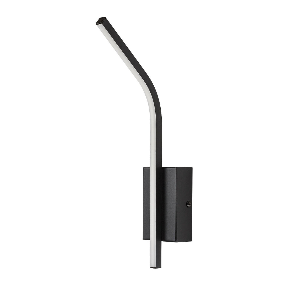 Aplique de interior Tilmann, negro, LED 10 W, 550 lm, 4000 K, H 36 cm, IP44, control táctil, 75088