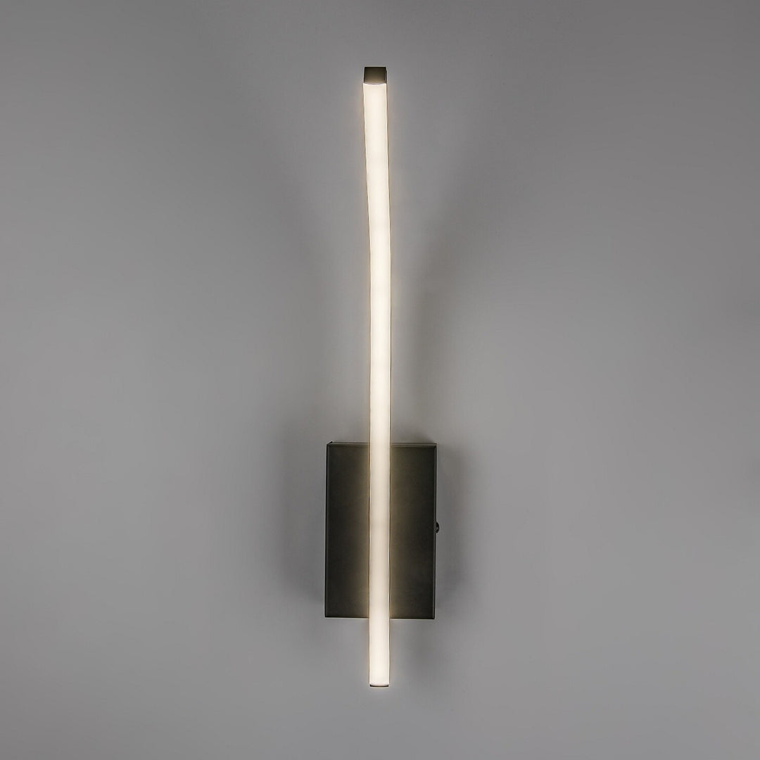 Aplique de interior Tilmann, negro, LED 10 W, 550 lm, 4000 K, H 36 cm, IP44, control táctil, 75088
