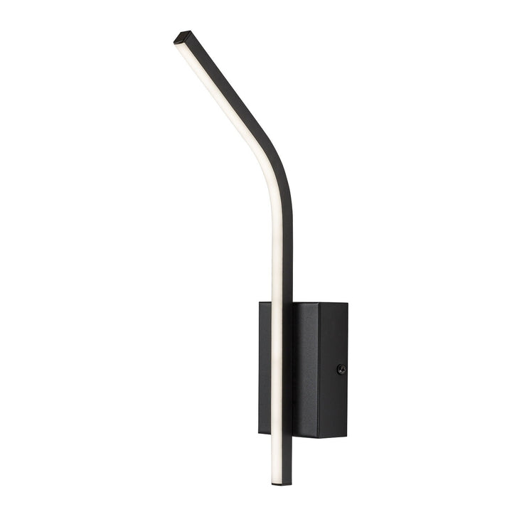 Aplique de interior Tilmann, negro, LED 10 W, 550 lm, 4000 K, H 36 cm, IP44, control táctil, 75088