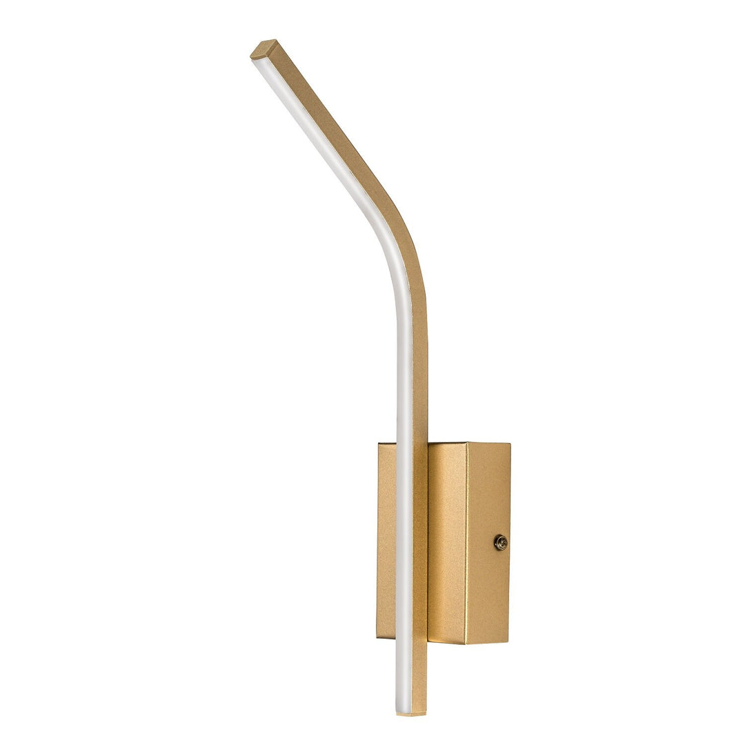 Aplique de interior Tilmann, dorado, LED 10 W, 550 lm, 4000 K, H 36 cm, IP44, control táctil, 75089