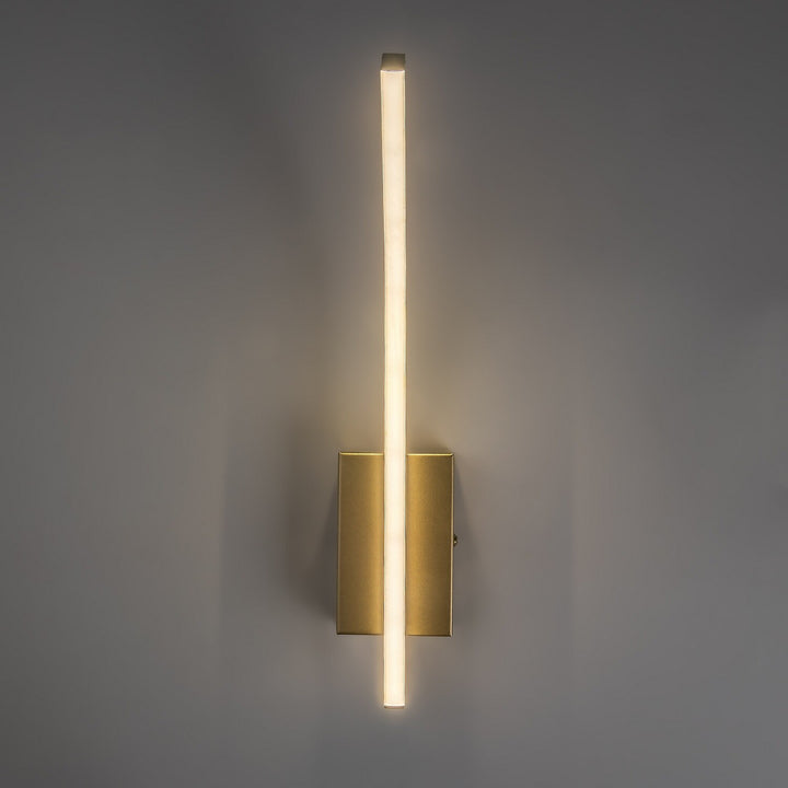 Aplique de interior Tilmann, dorado, LED 10 W, 550 lm, 4000 K, H 36 cm, IP44, control táctil, 75089