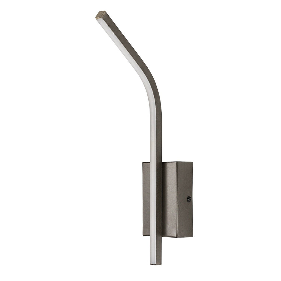 Aplique de interior Tilmann, color gris plomo, LED 10 W, 550 lm, 4000 K, H 36 cm, IP44, control táctil, 75 000