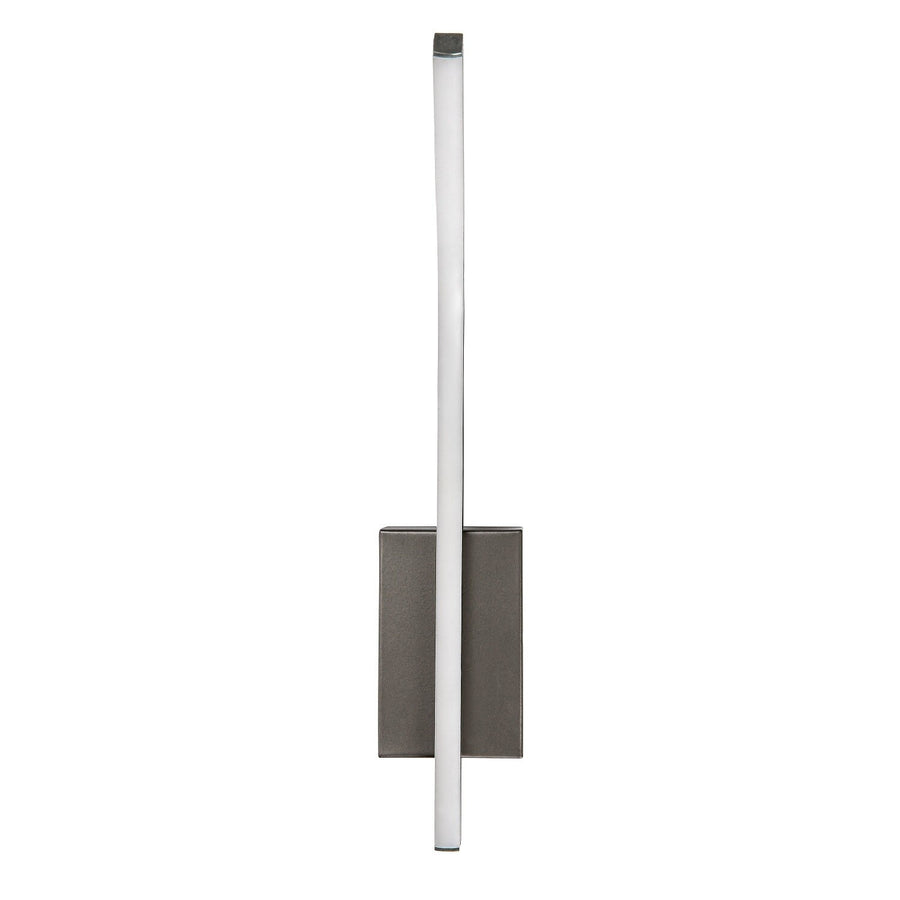 Aplique de interior Tilmann, color gris plomo, LED 10 W, 550 lm, 4000 K, H 36 cm, IP44, control táctil, 75 000
