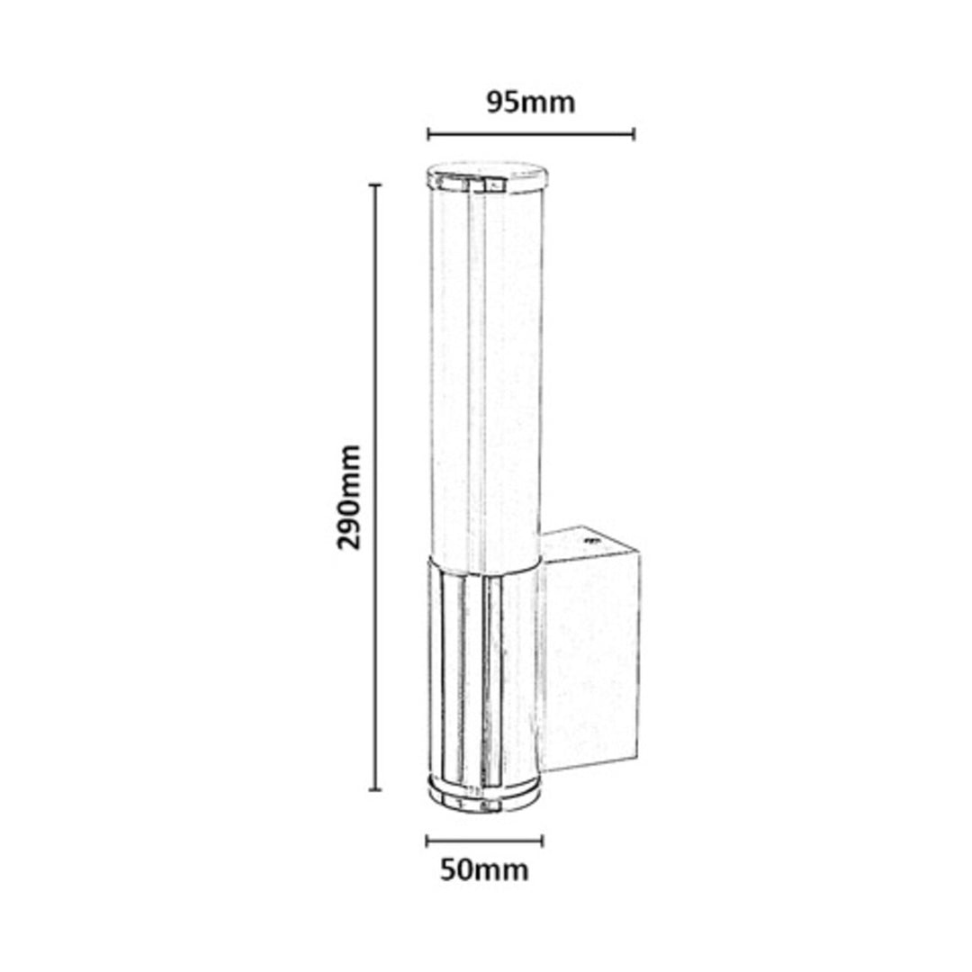 Aplique de interior Tenero, LED 6 W, 4000 K, 600 lm, 29 cm de altura, cromado, IP44, 75100
