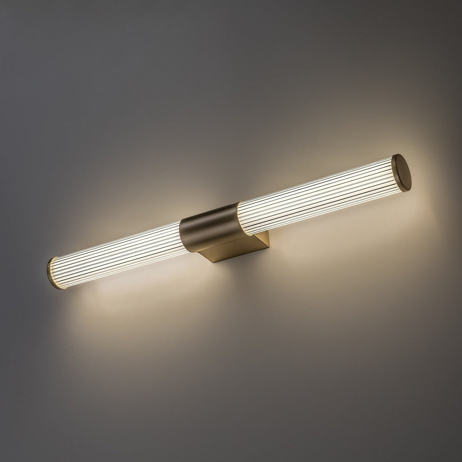 Aplique de baño, Calyn, LED 15 W, 4000 K, 1450 lm, L 60 cm, dorado, IP44, 75105