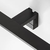 Aplique de baño, Seyra, LED 8 W, 4000 K, 650 lm, L 40 cm, negro, IP44, 75112